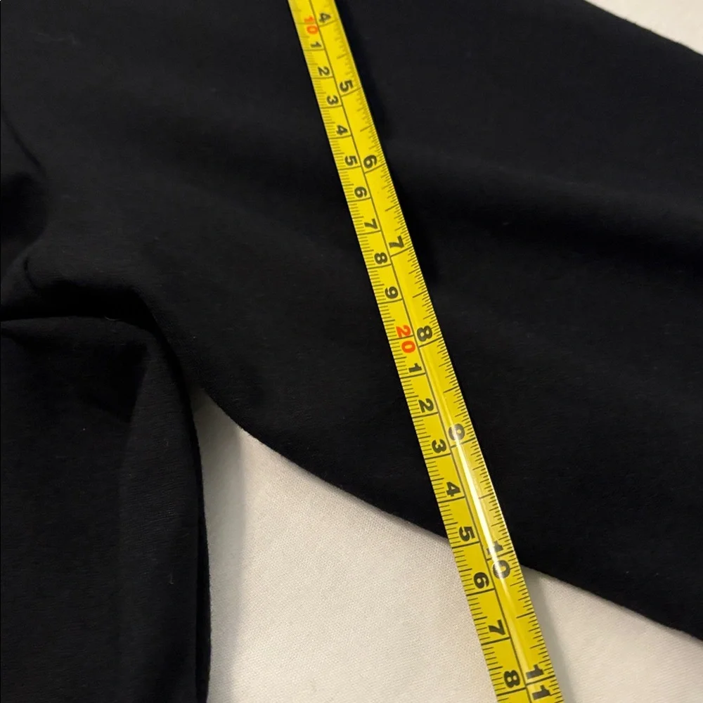 Talbots Black Ponte Peplum Top SZ XL with gold accent 3/4 sleeve dressy career - Picture 8 of 13